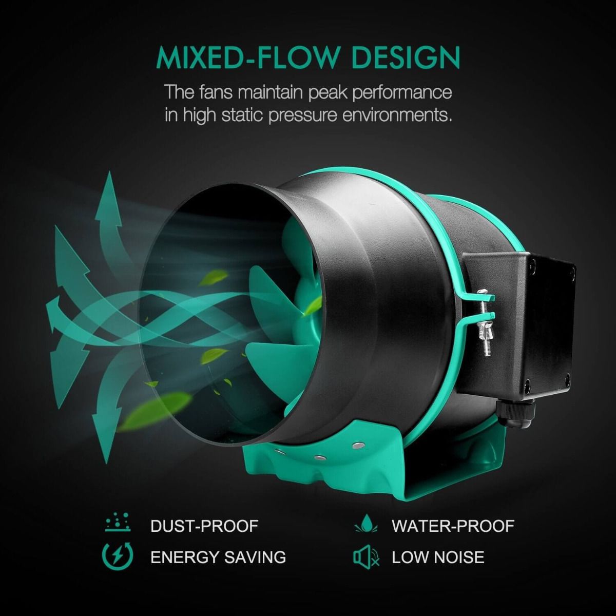 MARS HYDRO 4 INCH INLINE FAN AND CARBON FILTER COMBO WITH THERMOSTAT CONTROLLER