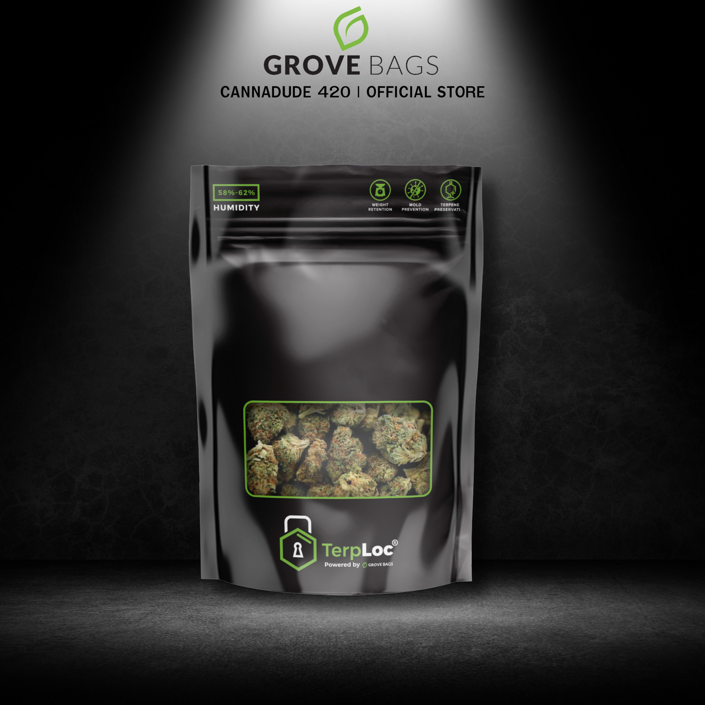 Grove Bags TerpLoc 1/4 Pound Window Pouch – Single