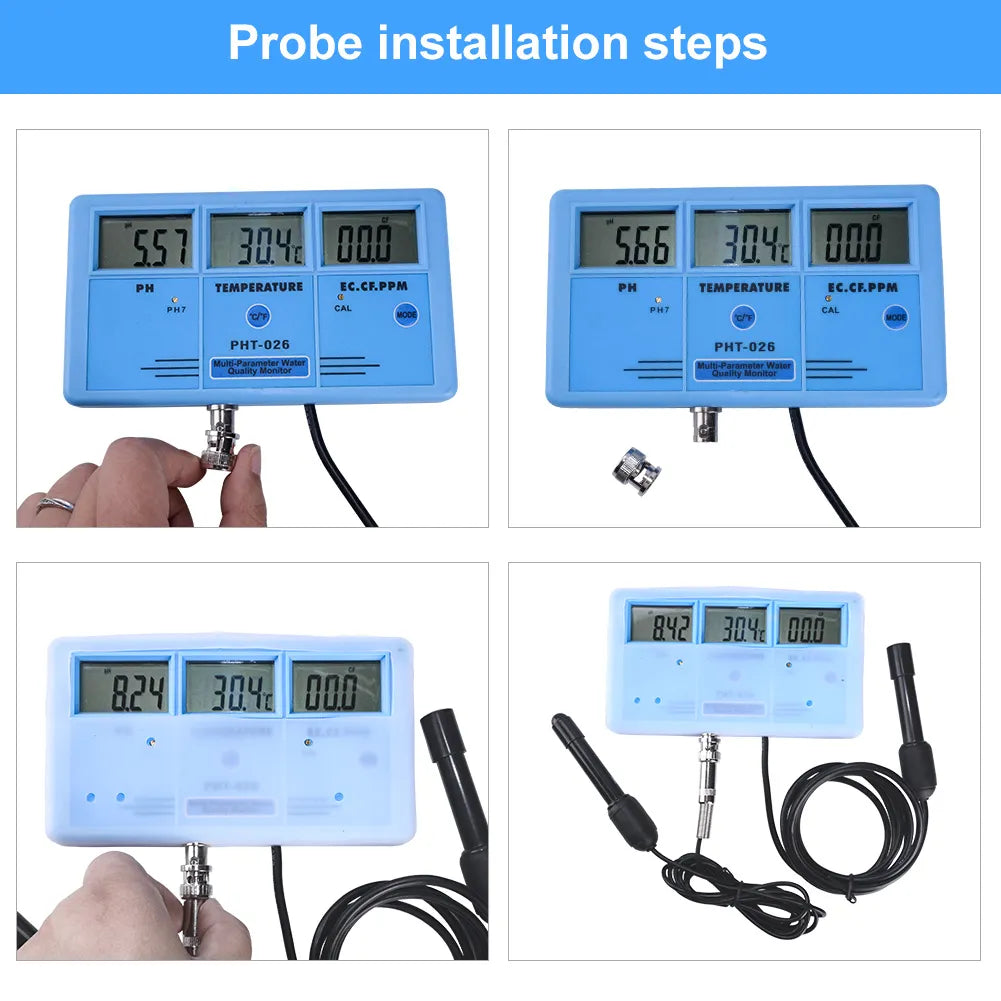 PH-026 Water Monitor PH / EC / TEMP / TDS / CF