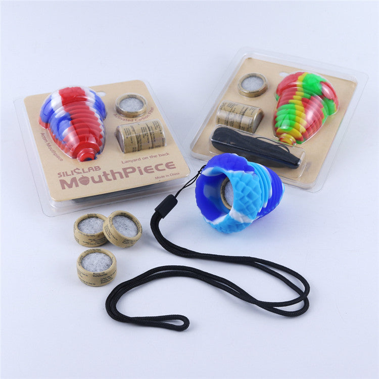 Silicone Mouth Peace with activated carbon filter