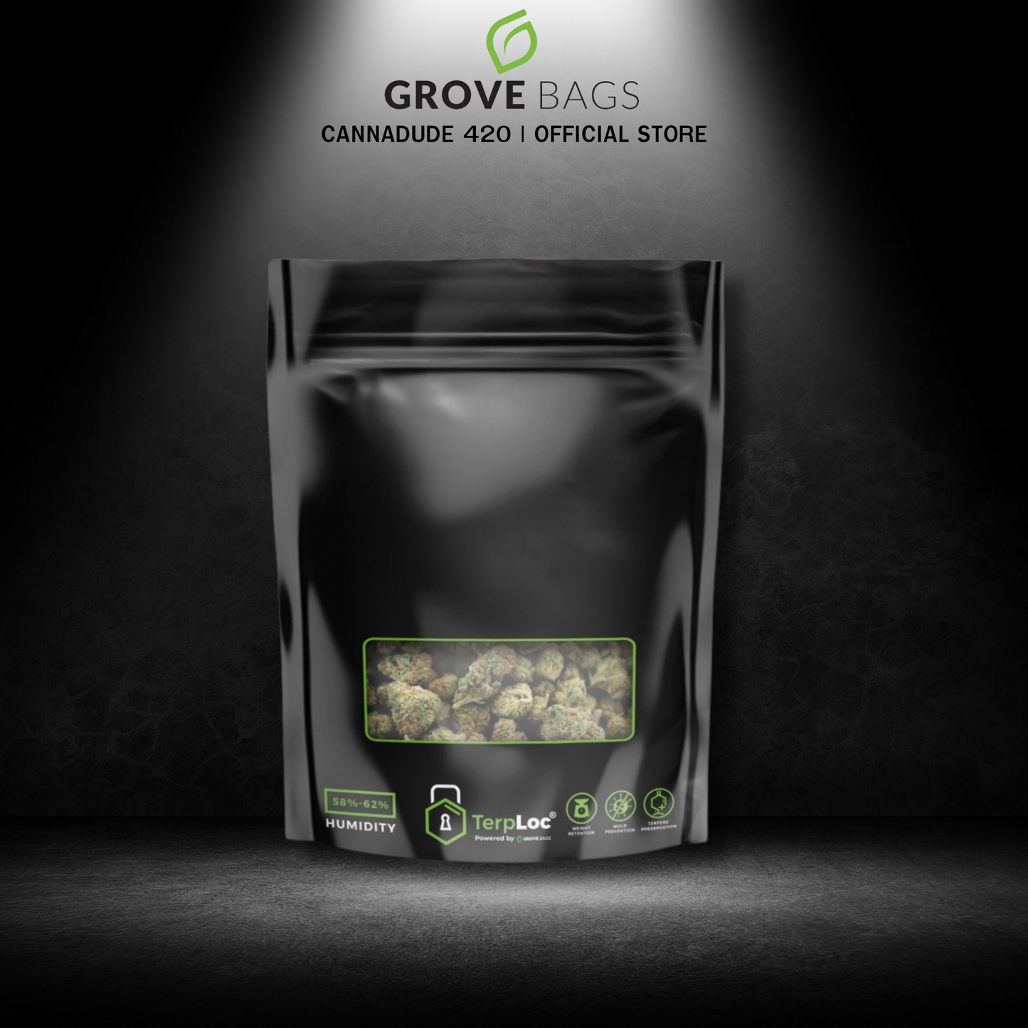 Grove Bags TerpLoc 1 Ounce Window Pouch – Single