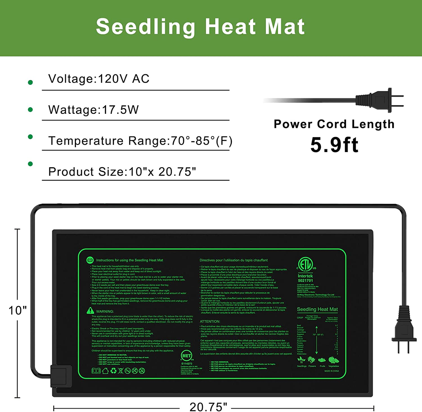 Mars Hydro Seedling Heat Mat