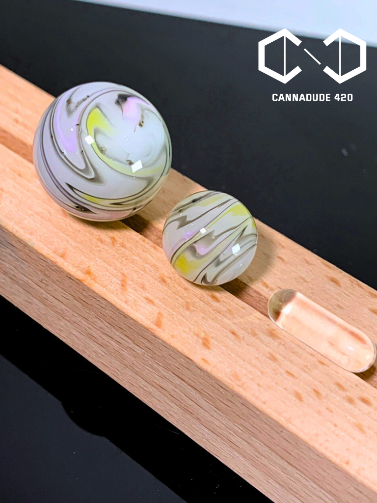 Marble Glass Terp Slurper Marble Set 22mm Carb Cap For Quartz Banger