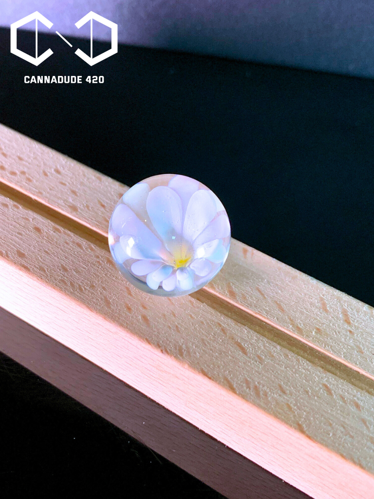 Daisy Glass Terp Marble Top 20mm Color Carb Cap For Quartz Banger