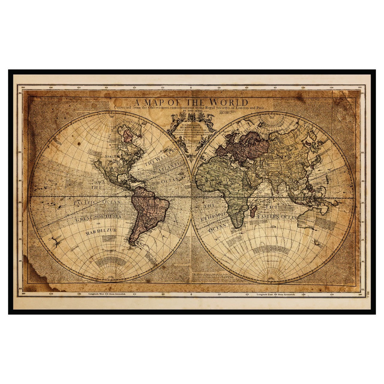 MOODMATS | ANTIQUE WORLD MAP