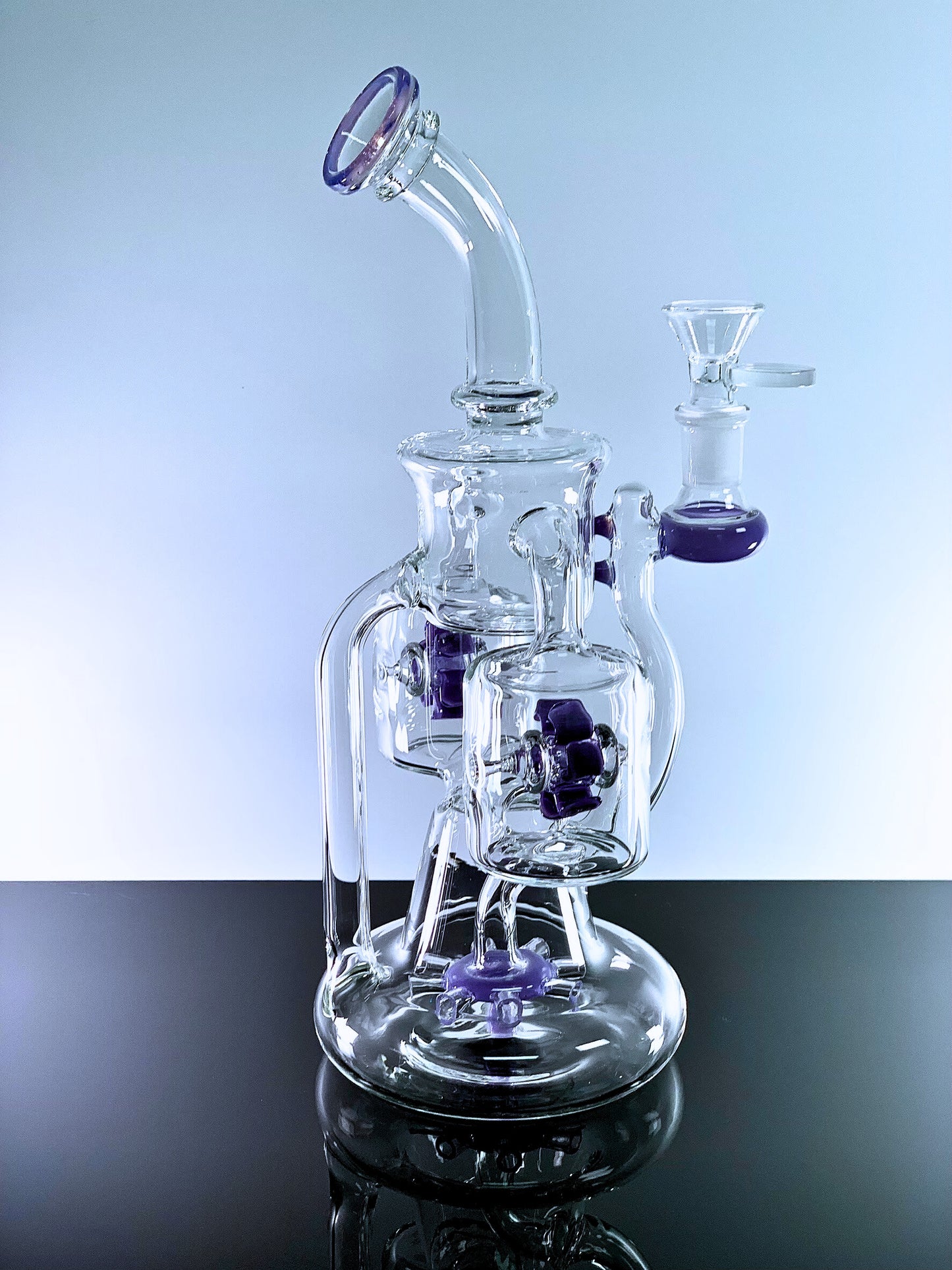 Double Rotating Recycler Dab Rig 10 Inches