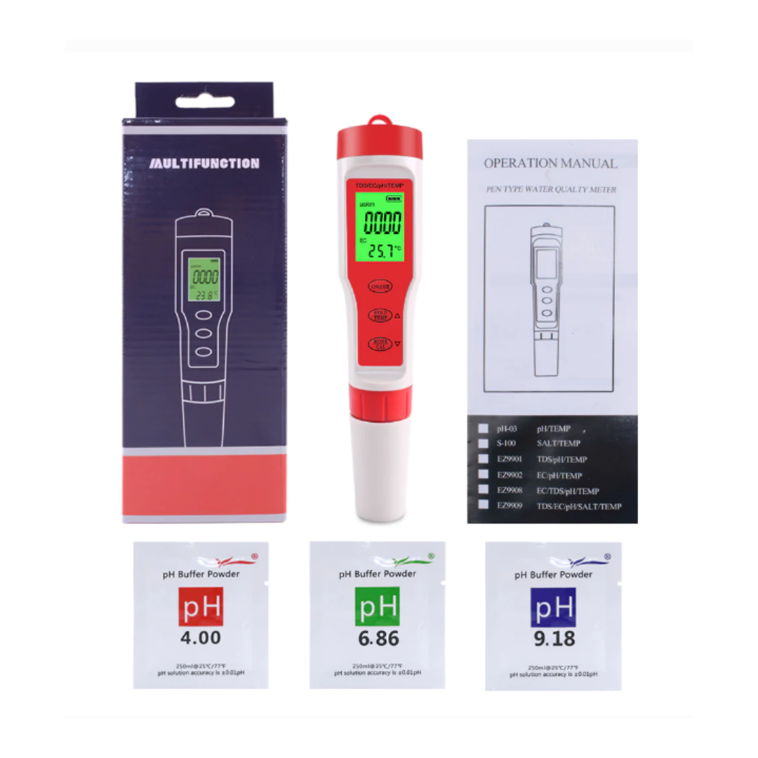 4in1 Waterproof TDS PH EC Temperature Meter