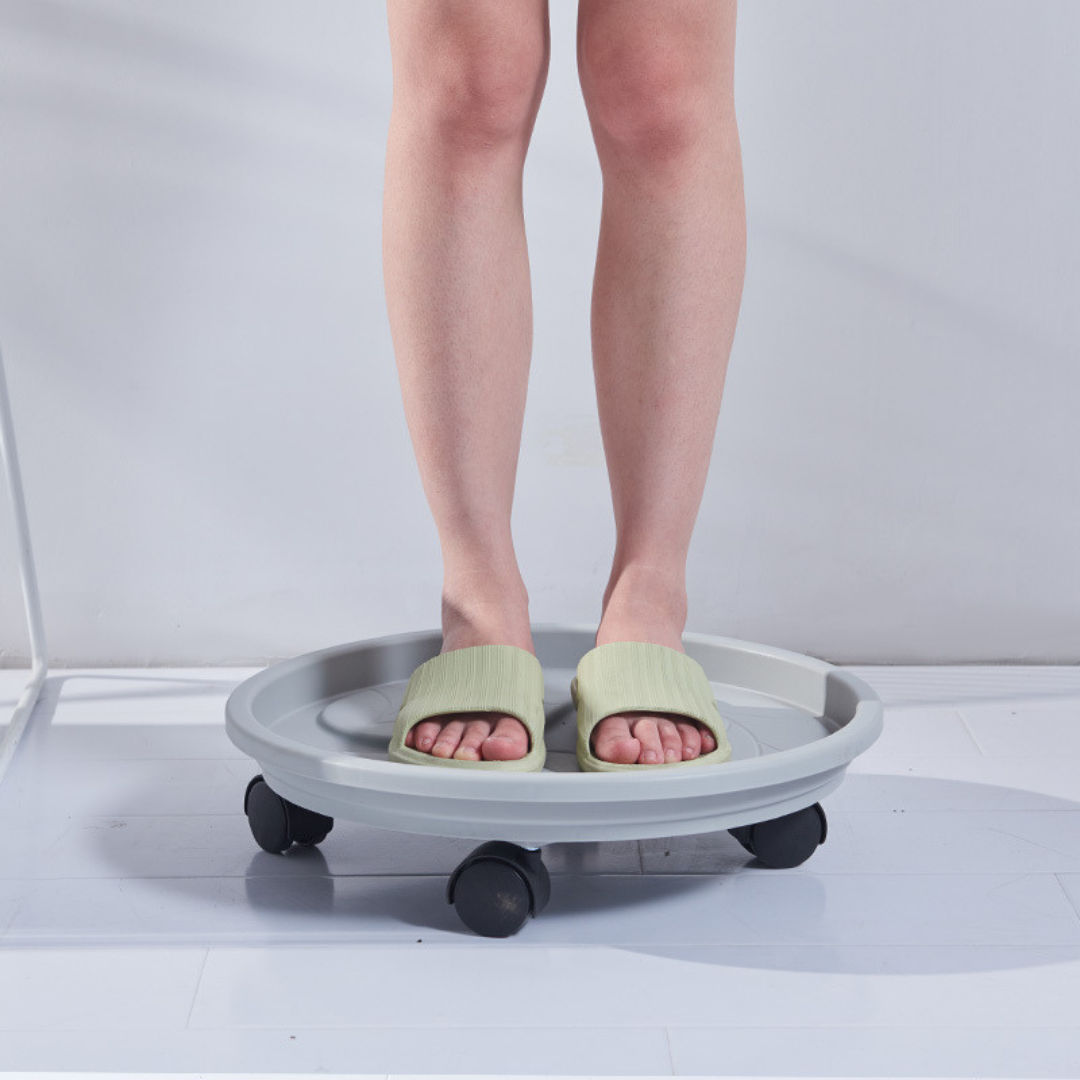 PLANT STAND WITH WHEELS TRAY
