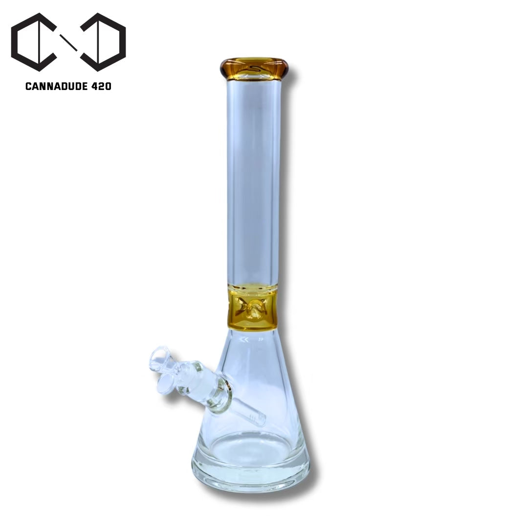 Gold & Blue Glass Bong 17 inches