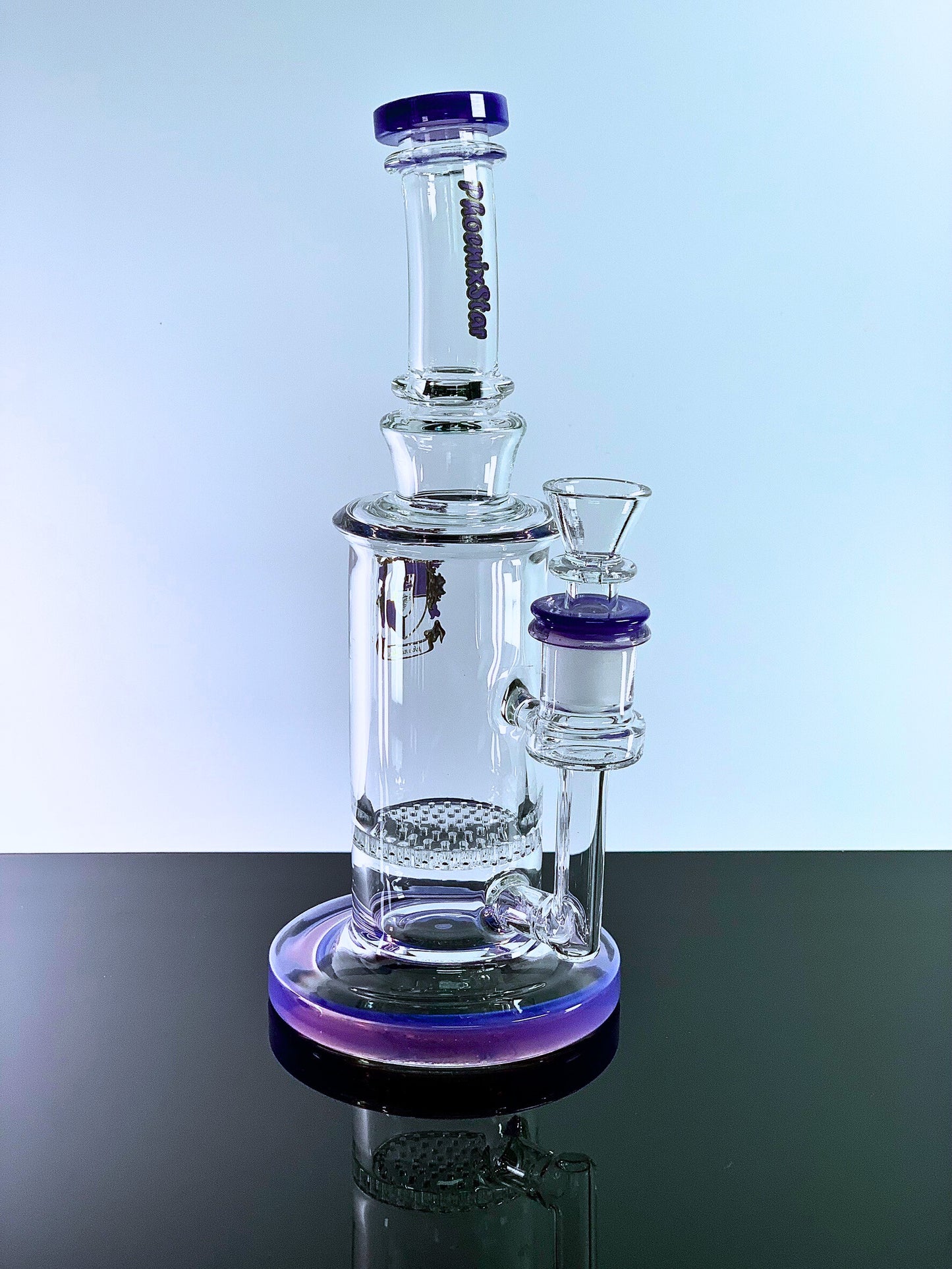 Honeycomb Perc Glass Bong by Phoenix Star 9 Inches