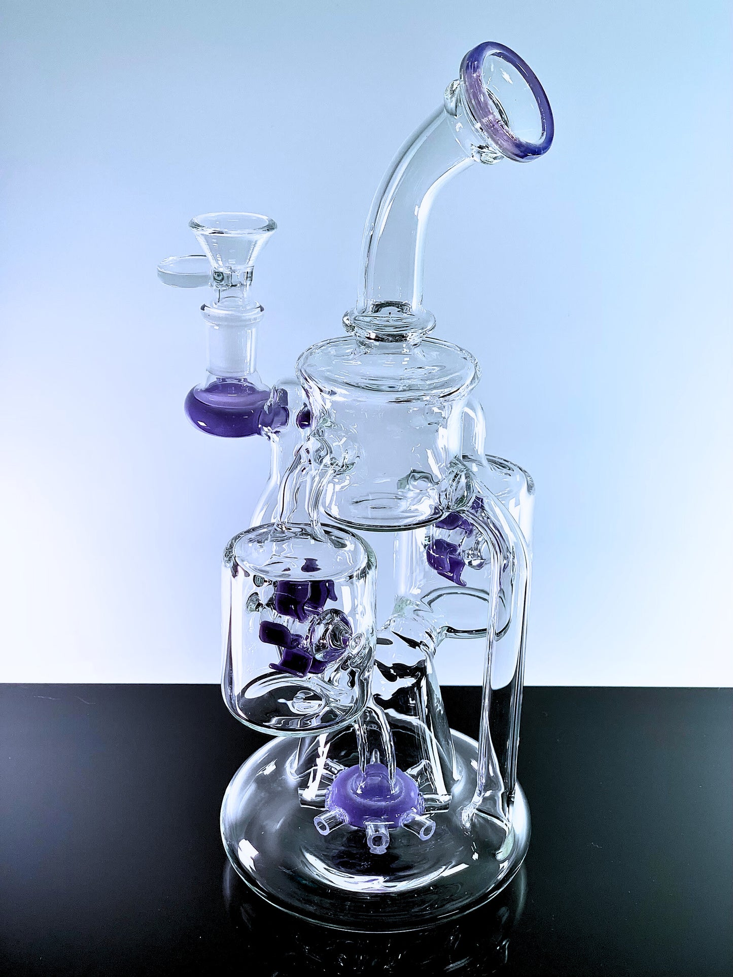 Double Rotating Recycler Dab Rig 10 Inches