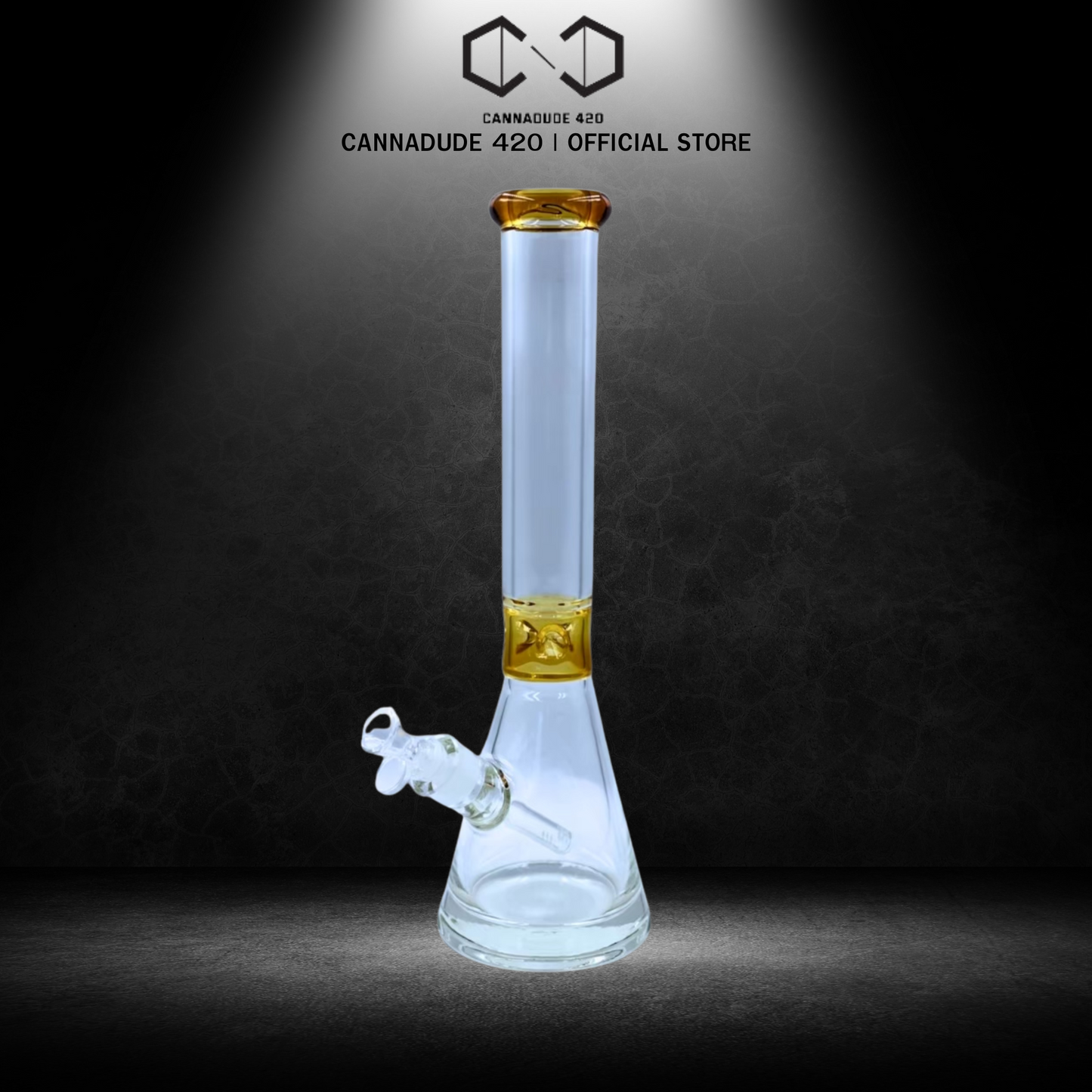 Gold & Blue Glass Bong 17 inches