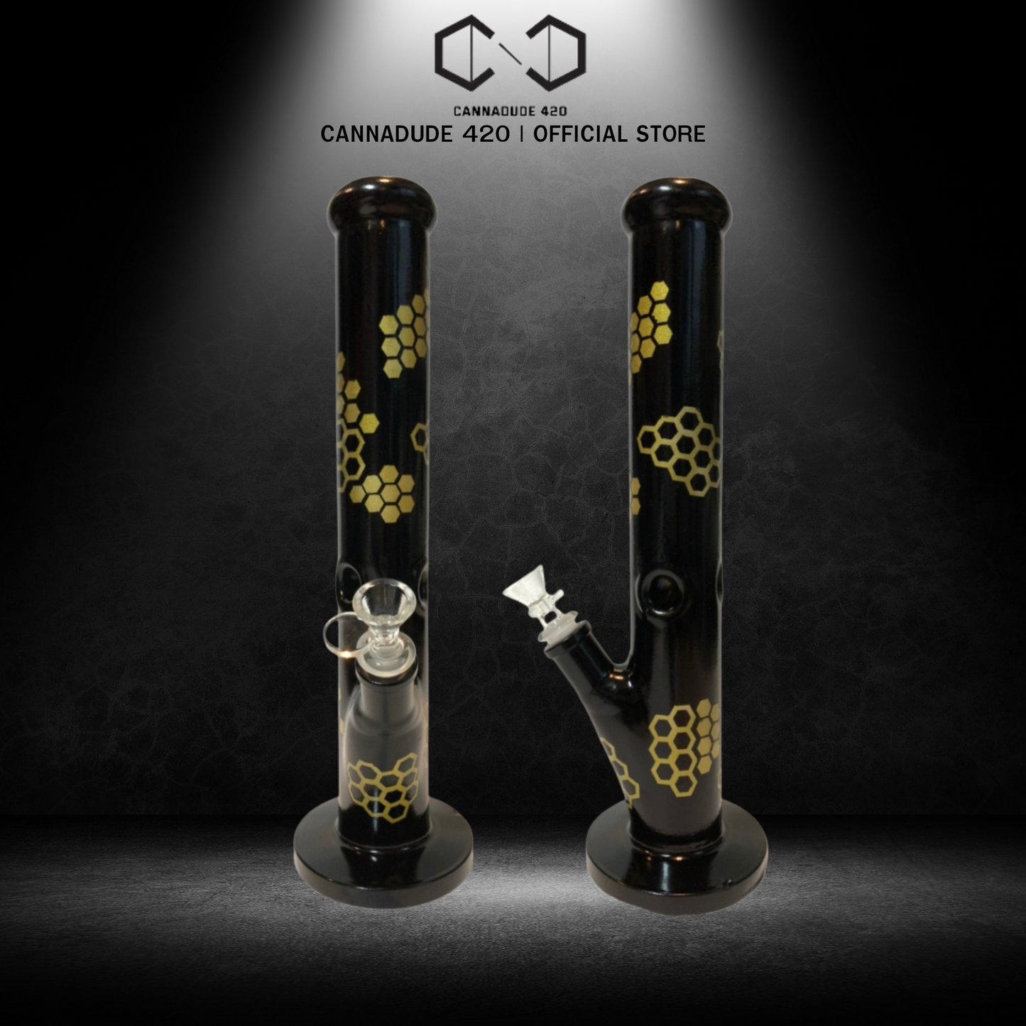 Black Honey Glass Bong 14 Inches