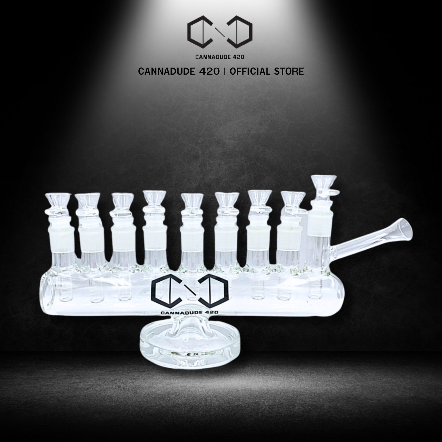 บ้องแก้ว Cannadude 420 Glass Bong 9 Holes In One