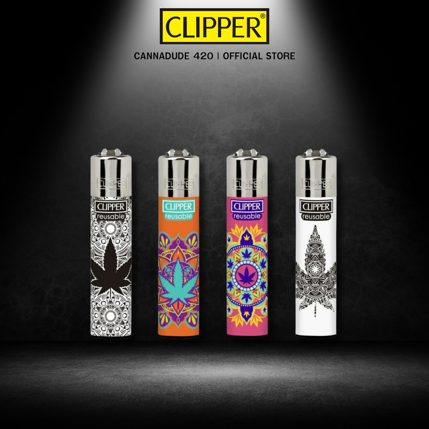 Clipper Reusable Lighter Weed Mandala Collection