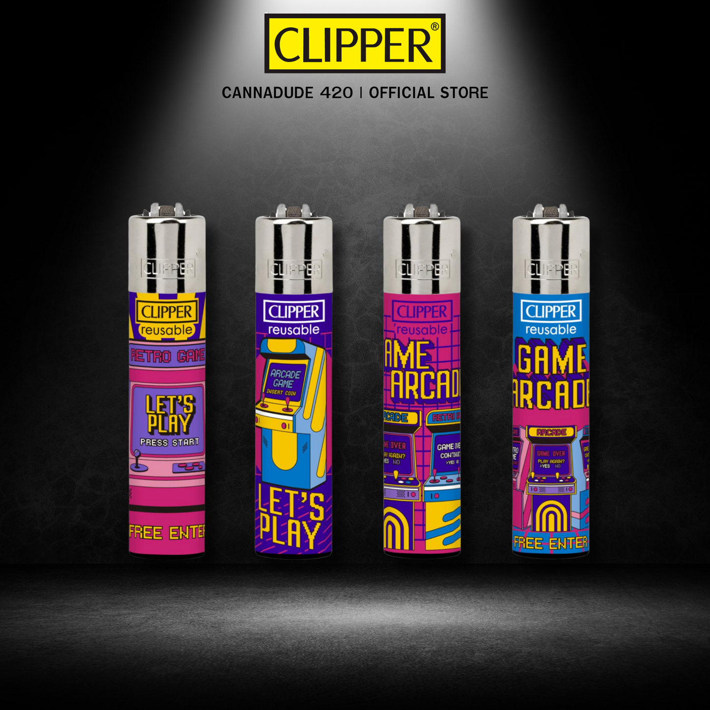 Clipper Reusable Lighter Gamer 4 Life Collection