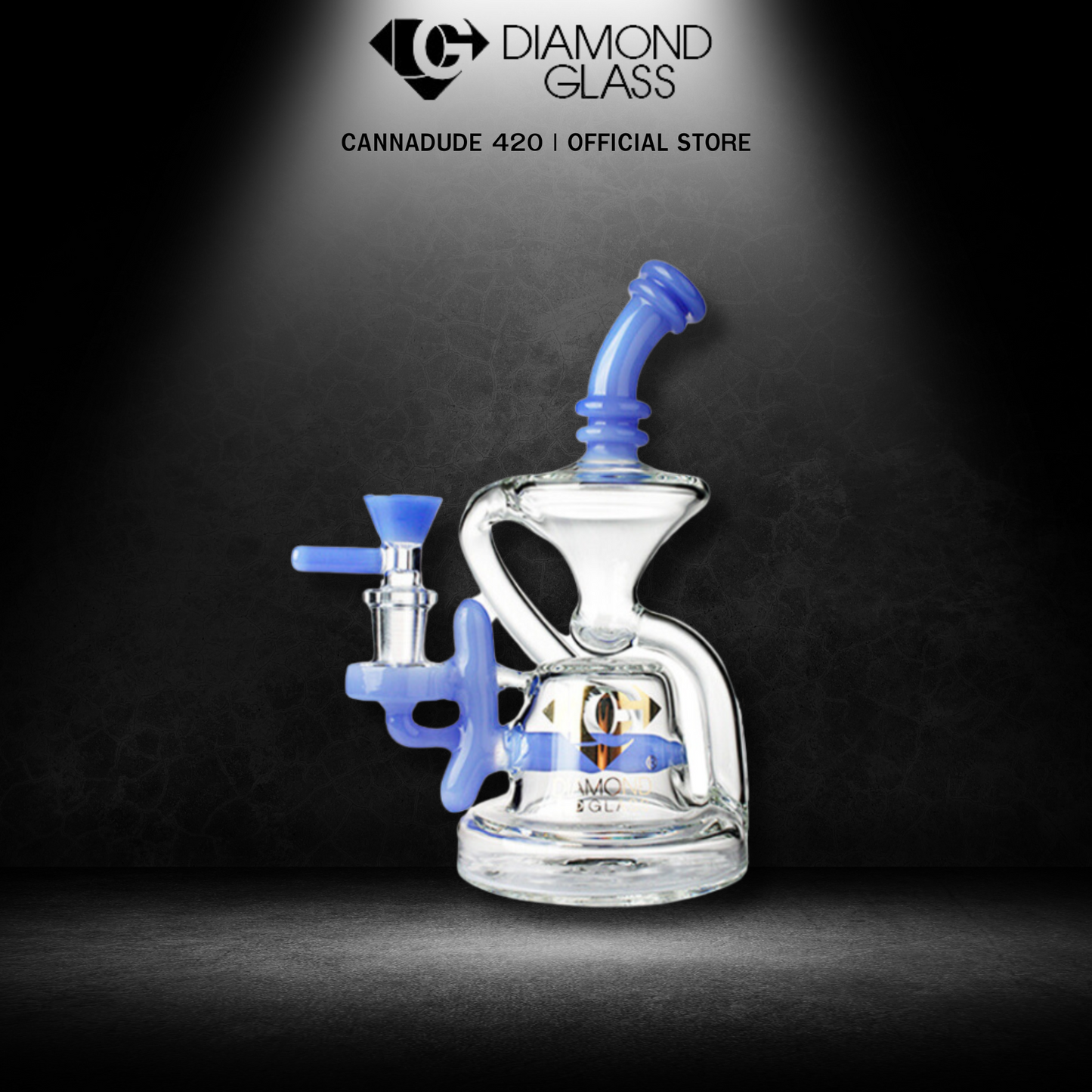 Diamond Glass Recylcer Dab Rig 7 Inches