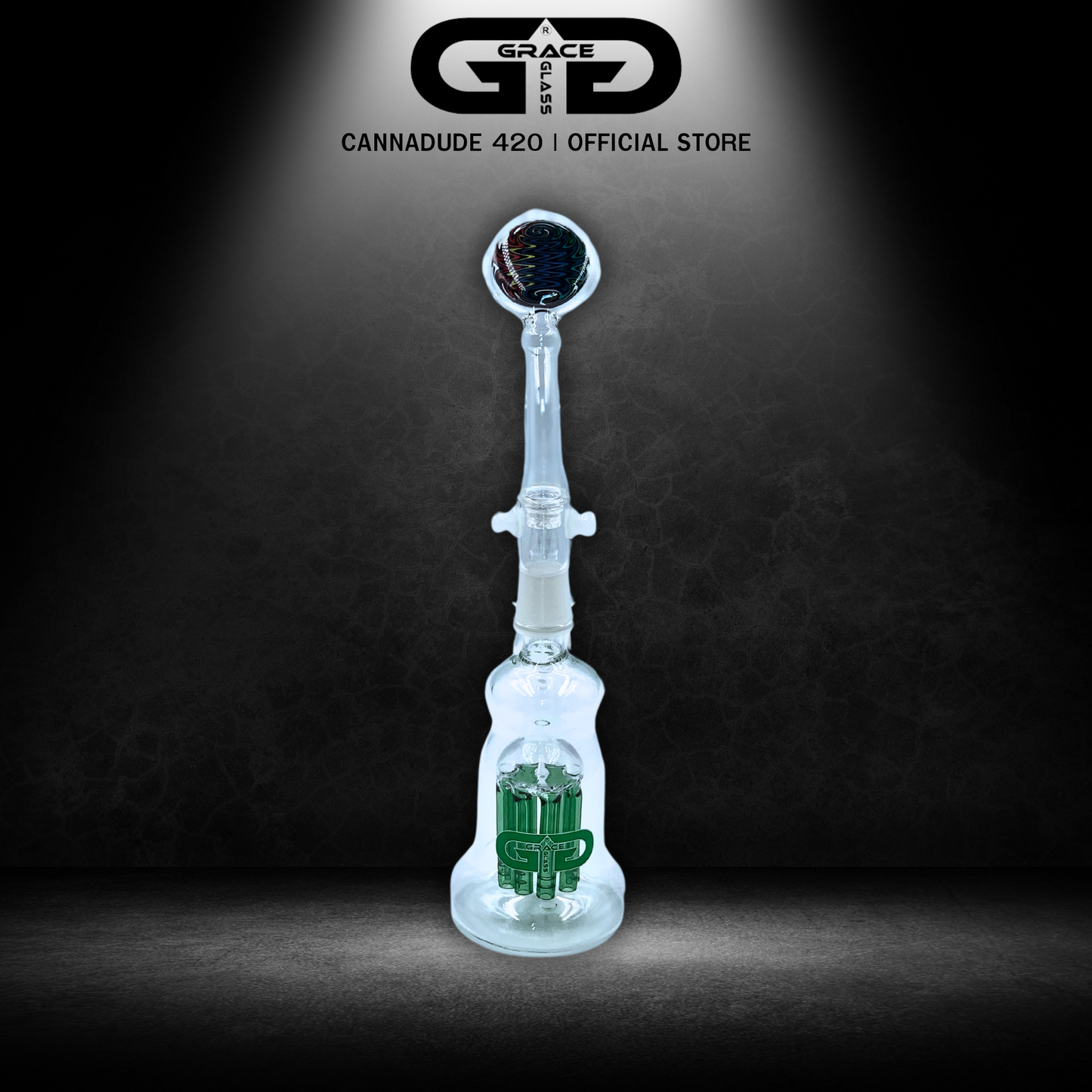GRACE GLASS Northstar Rod 8-Arms Tree Perc Water Pipe 12 Inches