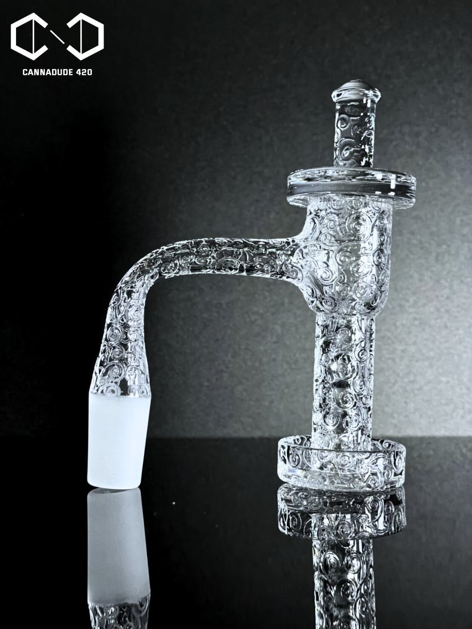 Quartz Banger Full Weld Vines Engraved Terp Slurpler Kit