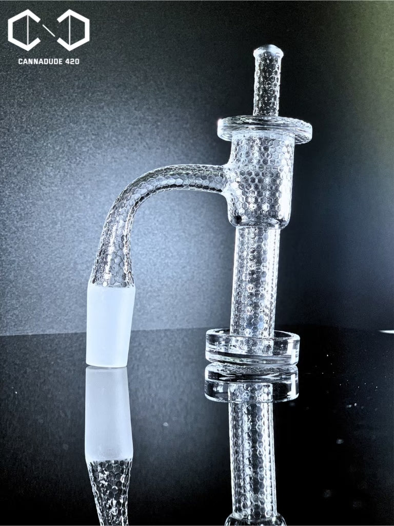 Quartz Banger Full Weld Honeycomb Engraved Terp Slurper Kit