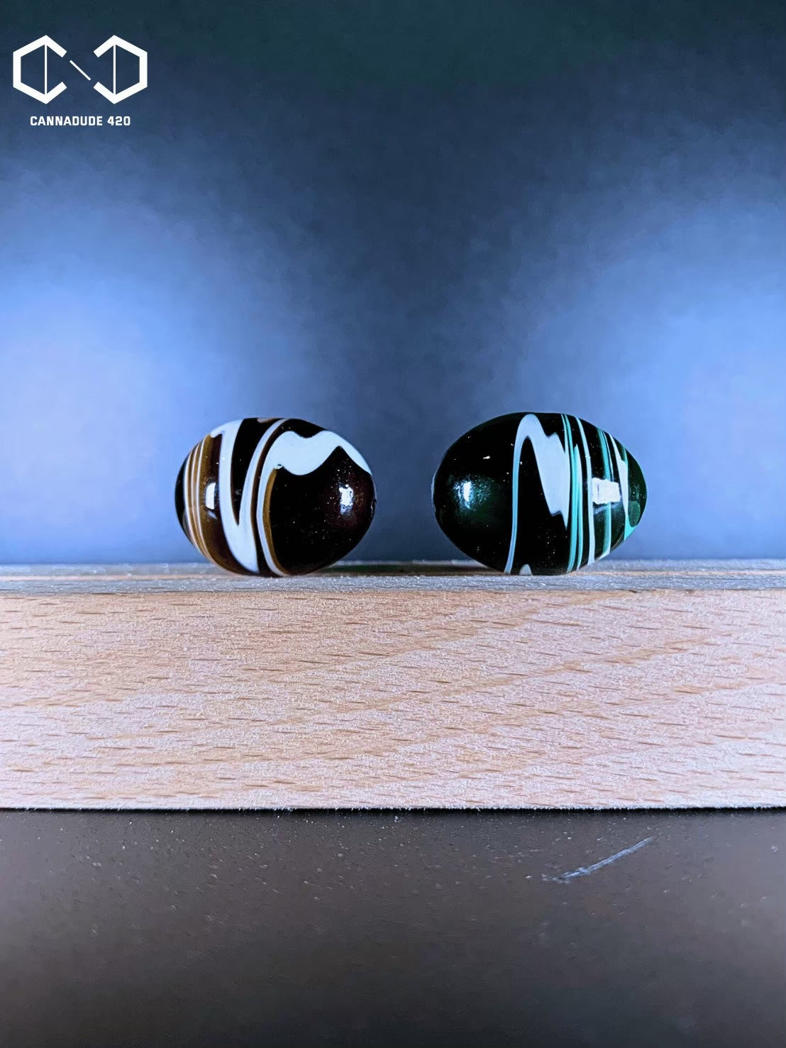 Egg Shaped Glass Terp Marble 20mm Carb Cap For Quartz Banger