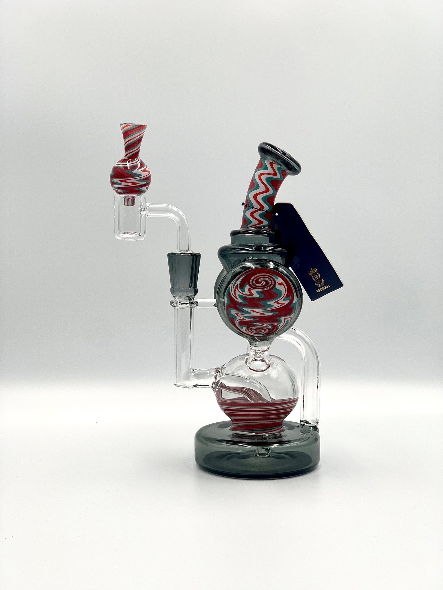 Phoenix Star 8 Inches Recycler Dab Rig With American Northstar Glass Rod & Quartz Banger with Cap