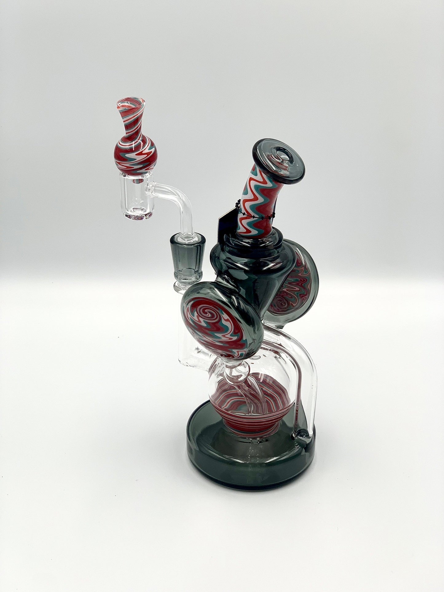 Phoenix Star 8 Inches Recycler Dab Rig With American Northstar Glass Rod & Quartz Banger with Cap