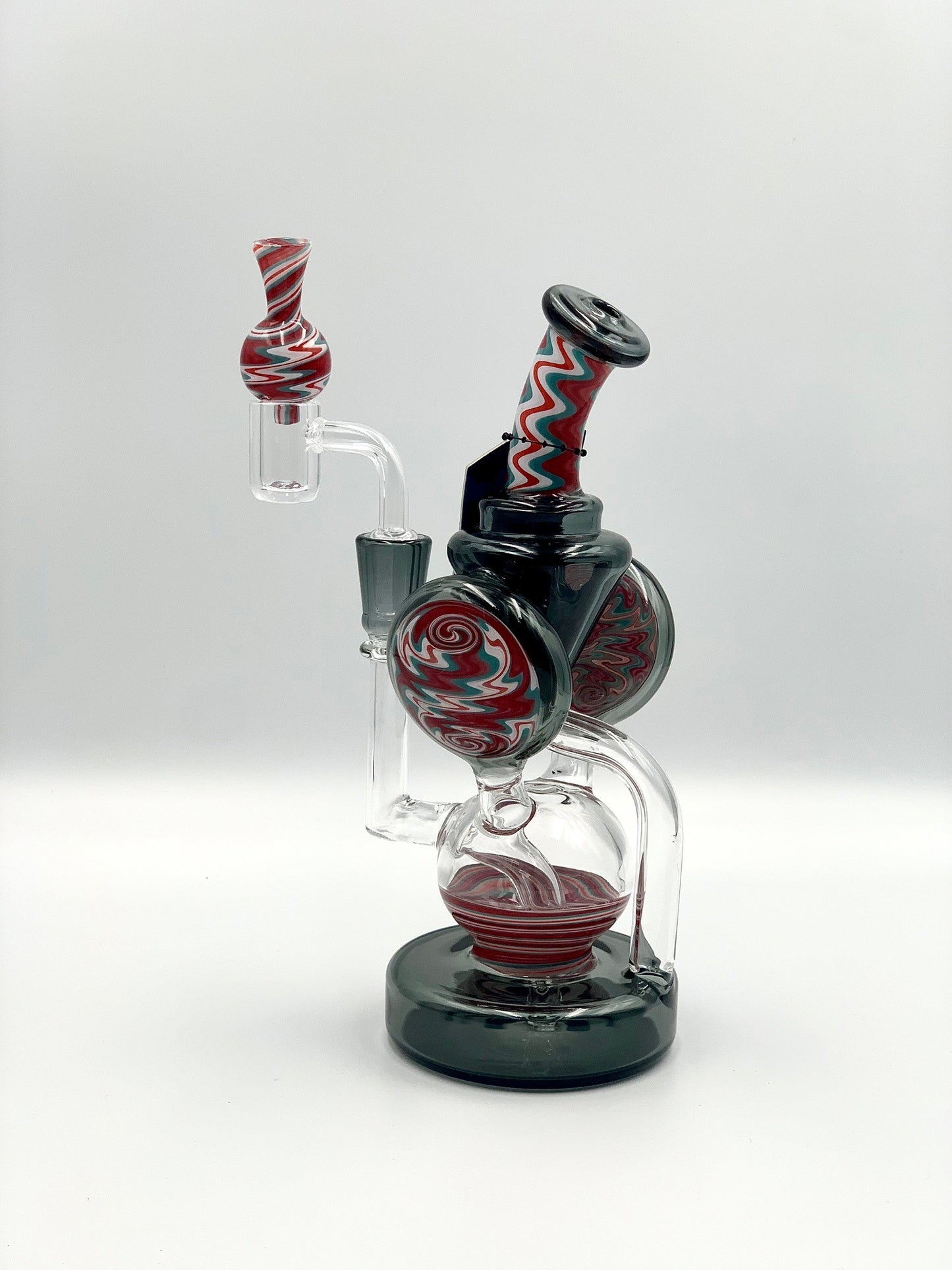 Phoenix Star 8 Inches Recycler Dab Rig With American Northstar Glass Rod & Quartz Banger with Cap