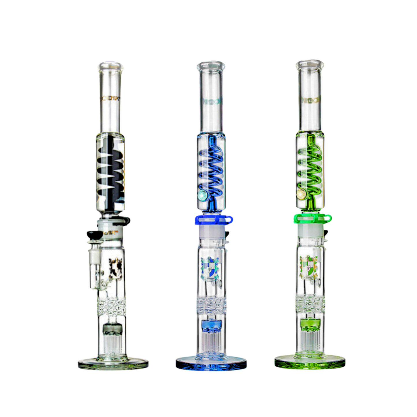 Double Percs Lego Glycerin Glass Bong 21 Inches