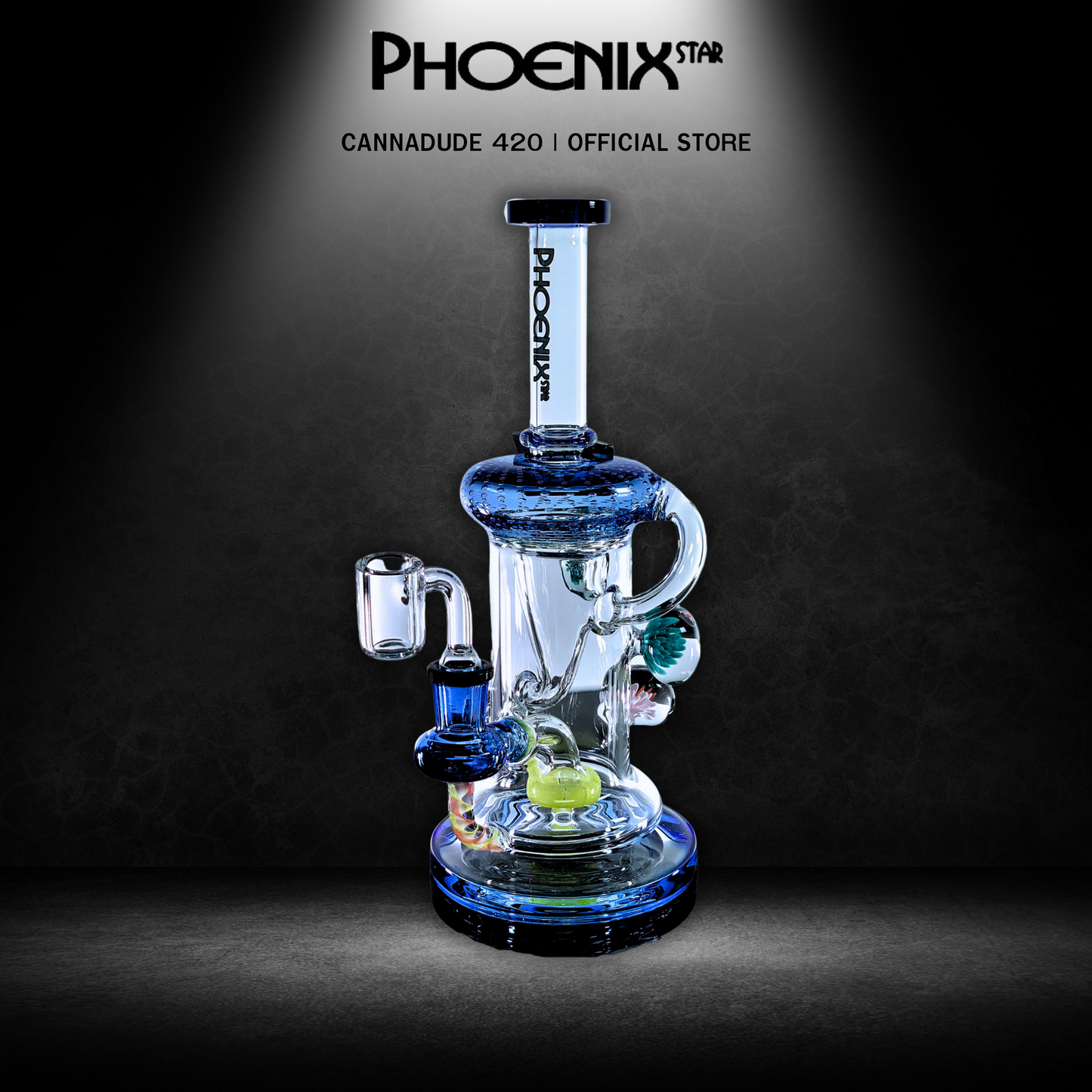 Air Bubble Glass Recycler Dab Rig 10 Inches