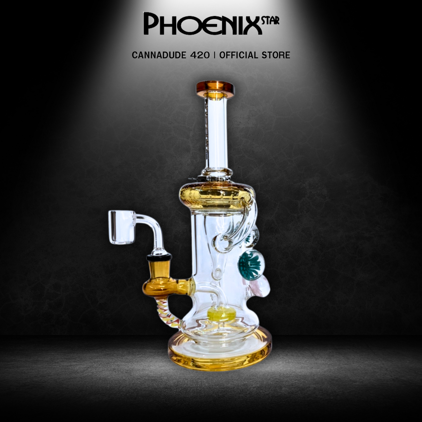 Air Bubble Glass Recycler Dab Rig 10 Inches