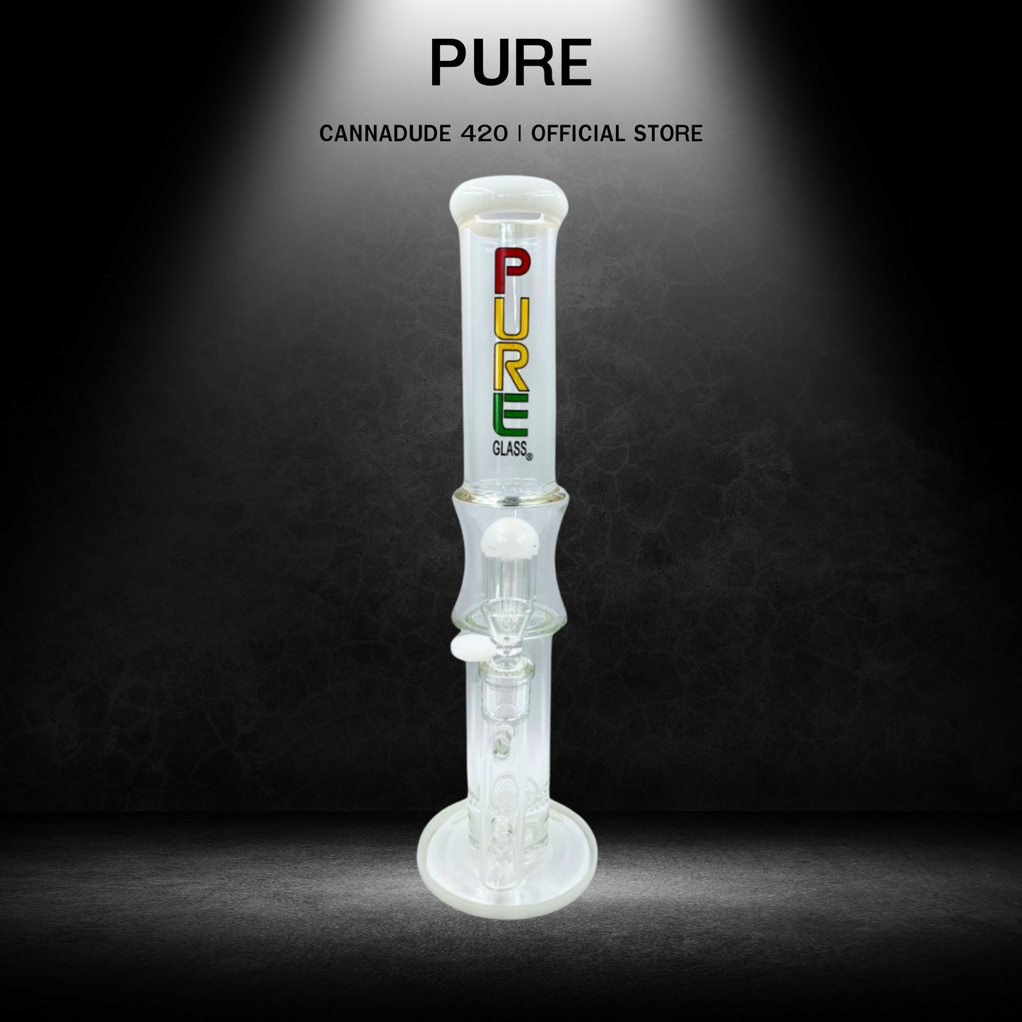 PURE Rasta Glass Bong 16 Inches