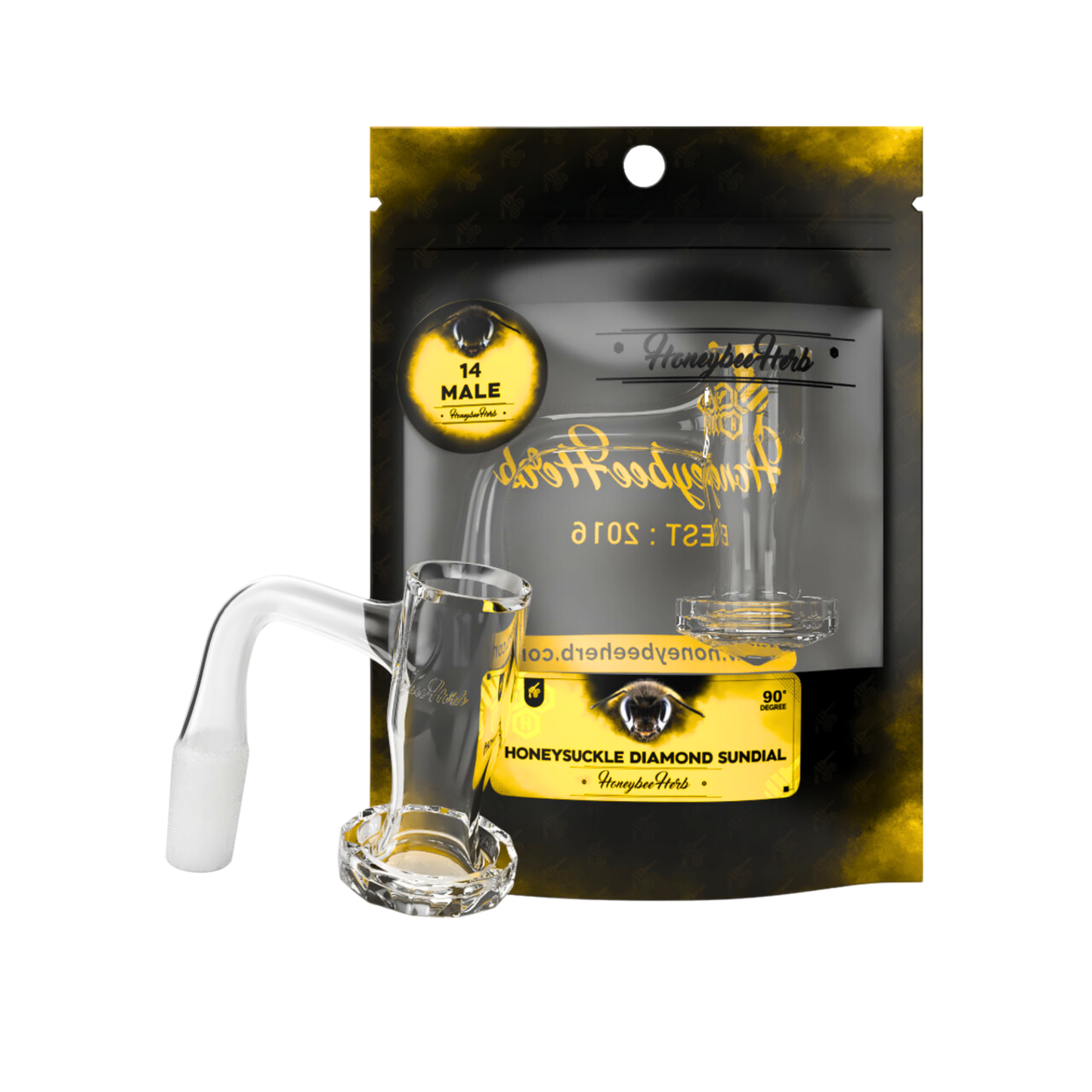 HONEYBEE HERB | HONEYSUCKLE DIAMOND SUNDIAL QUARTZ BANGER