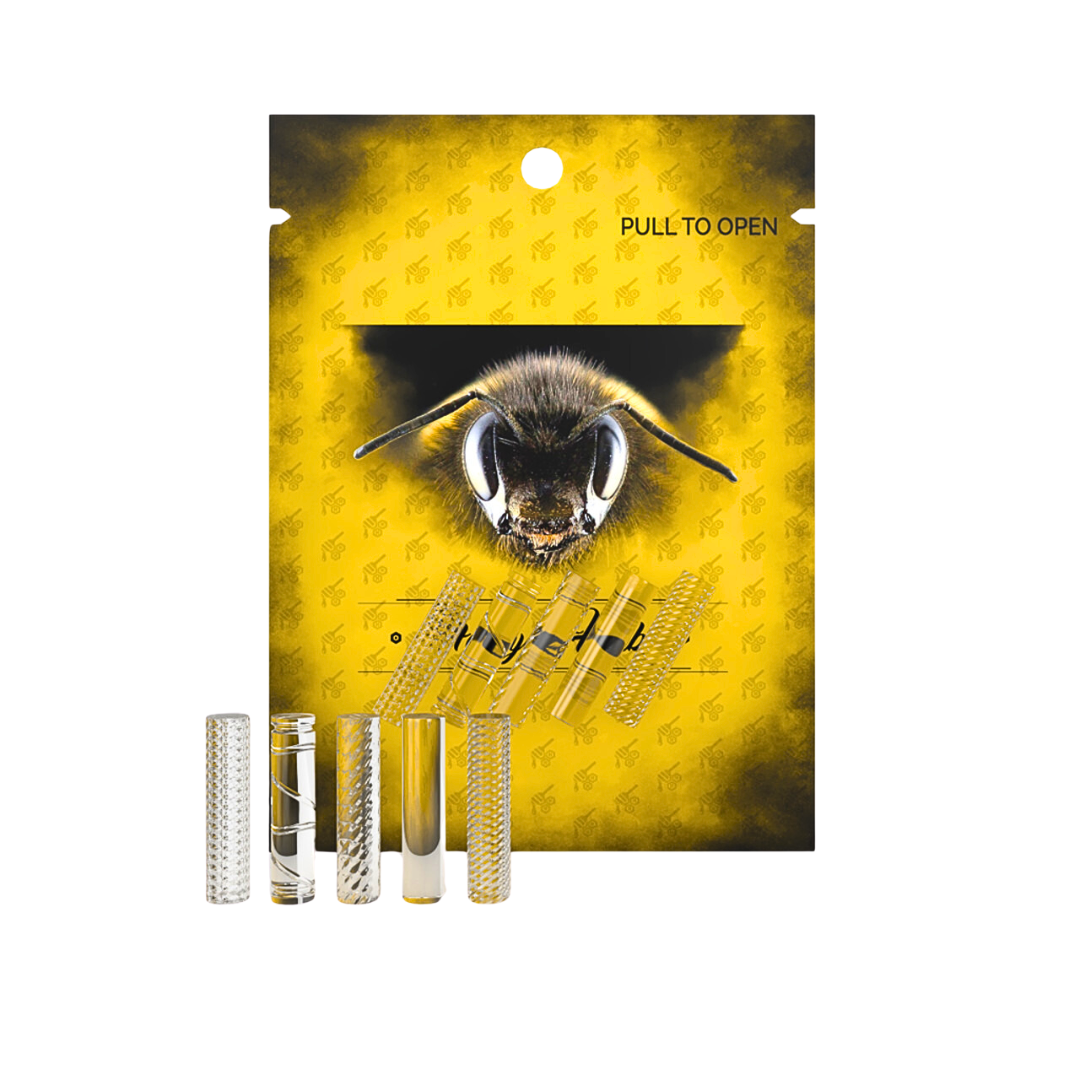 HONEYBEE HERB | ETCHED QUARTZ PILLARS