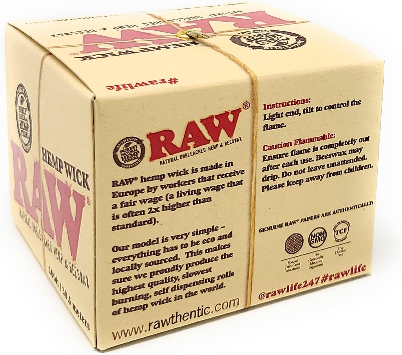 RAW Hemp Wick