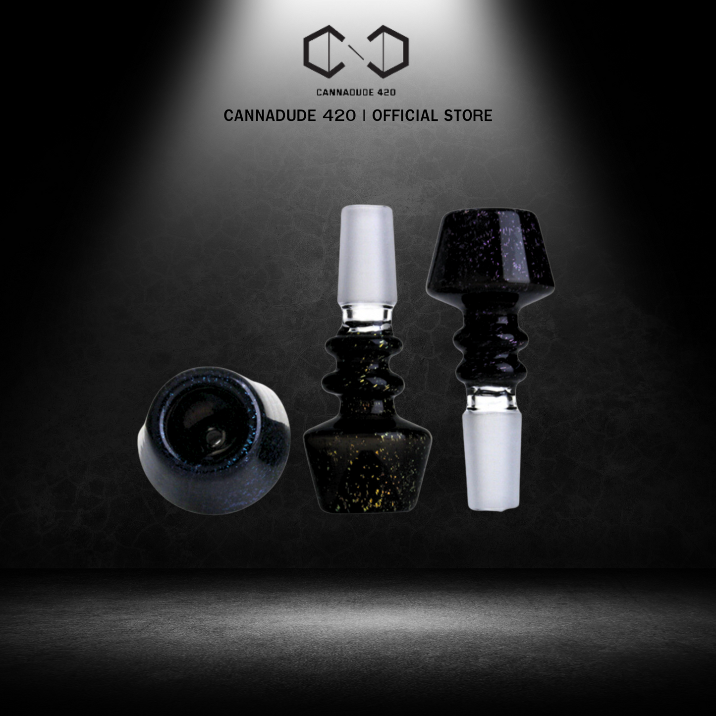 Onyx Glitter Bong Bowl Small Cup