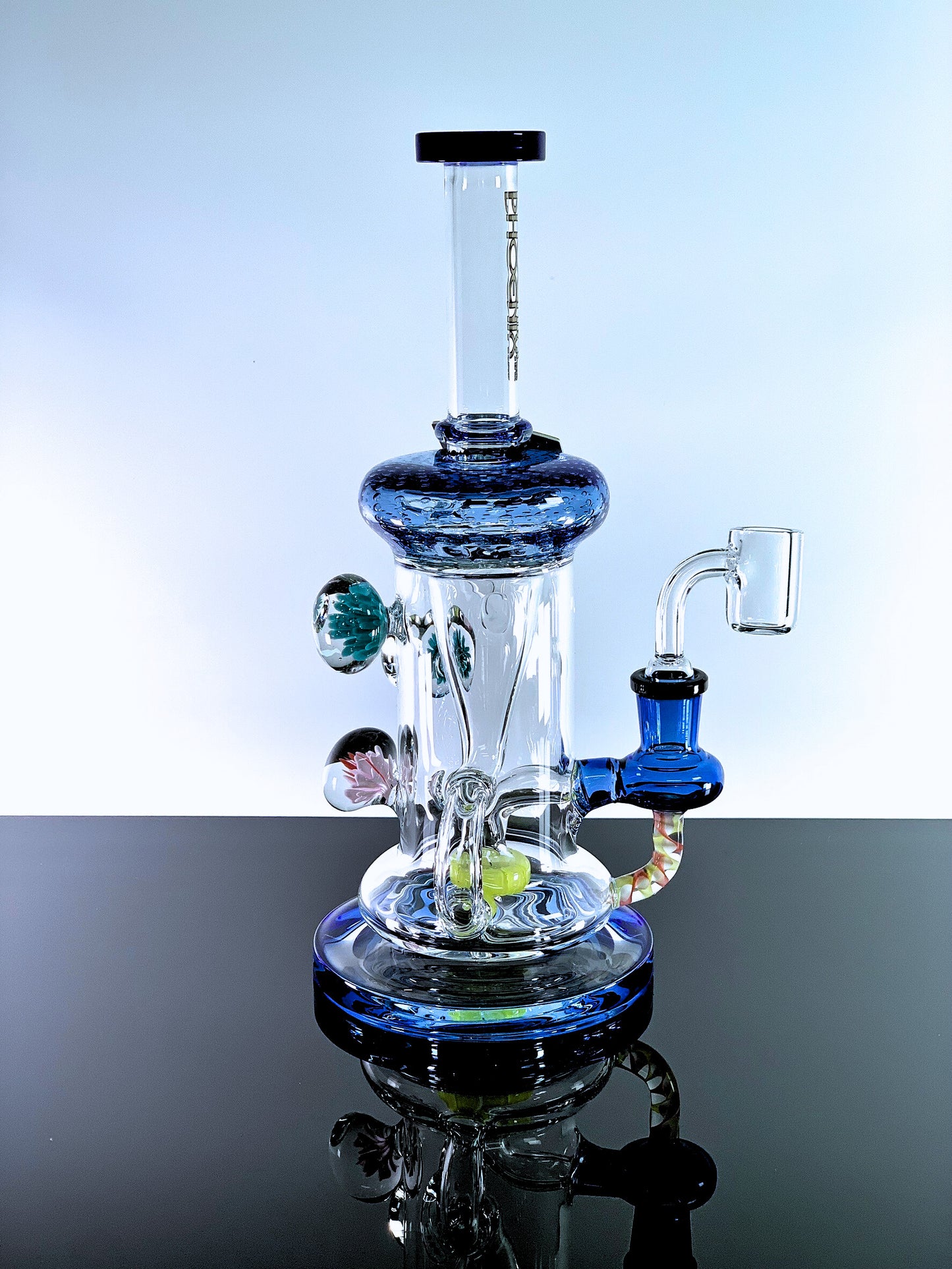 Air Bubble Glass Recycler Dab Rig 10 Inches