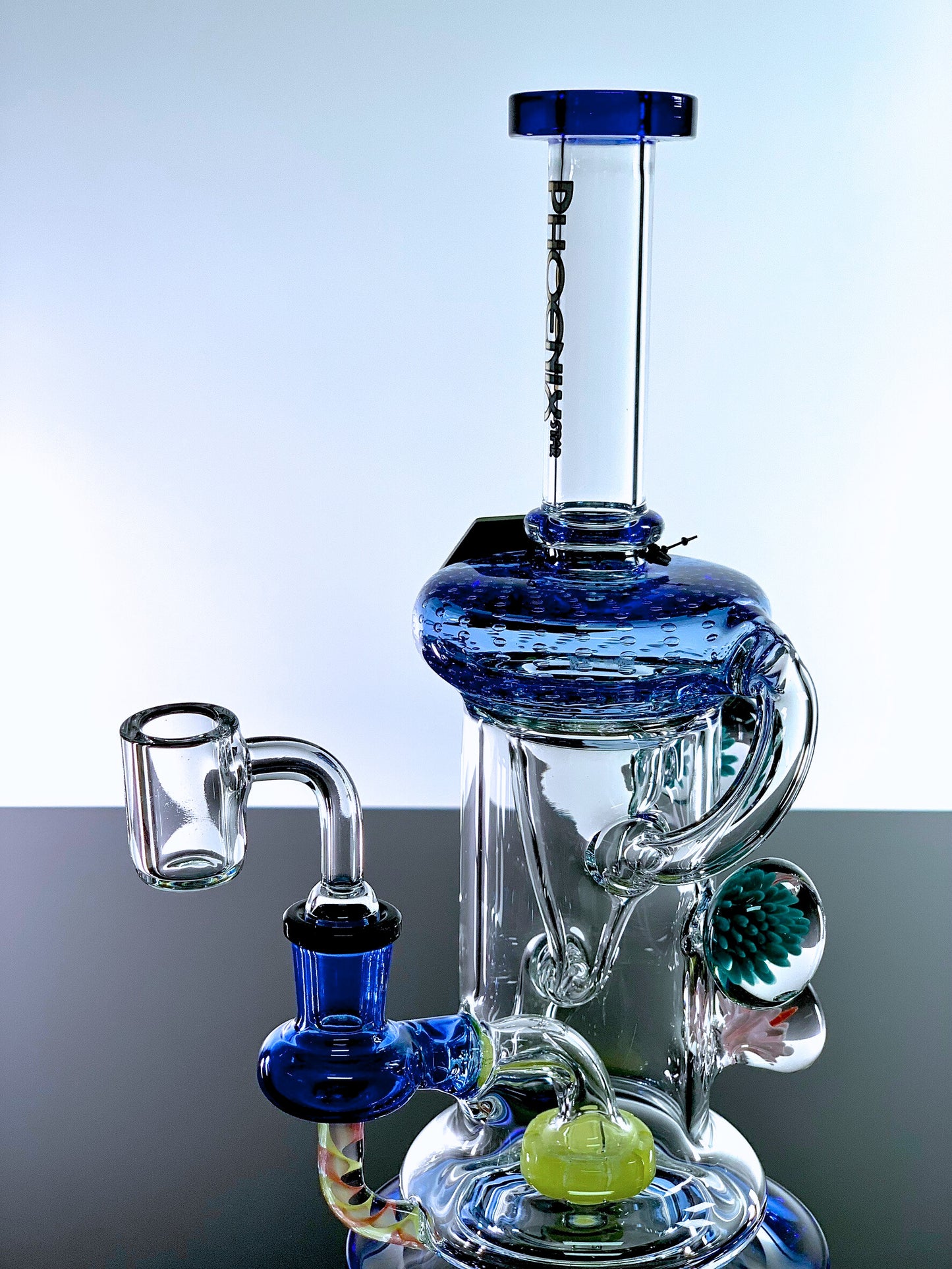 Air Bubble Glass Recycler Dab Rig 10 Inches