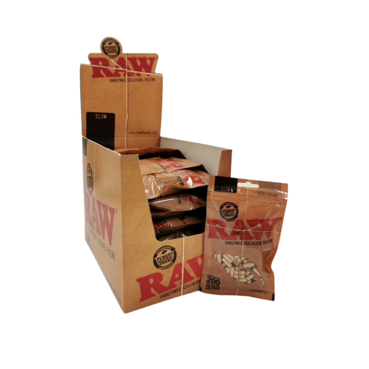 RAW Cellulose Slim Filter Tips