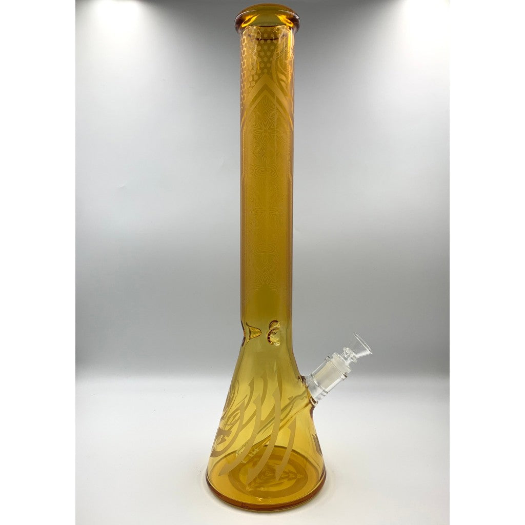 Phoenix Fire Gold Glass Bong 18 Inches