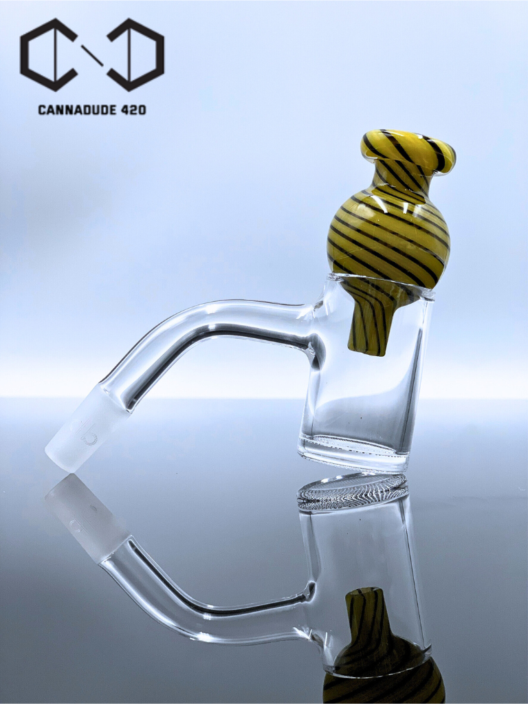 Swirl Bubble Glass Carb Cap For Quartz Banger 25mm