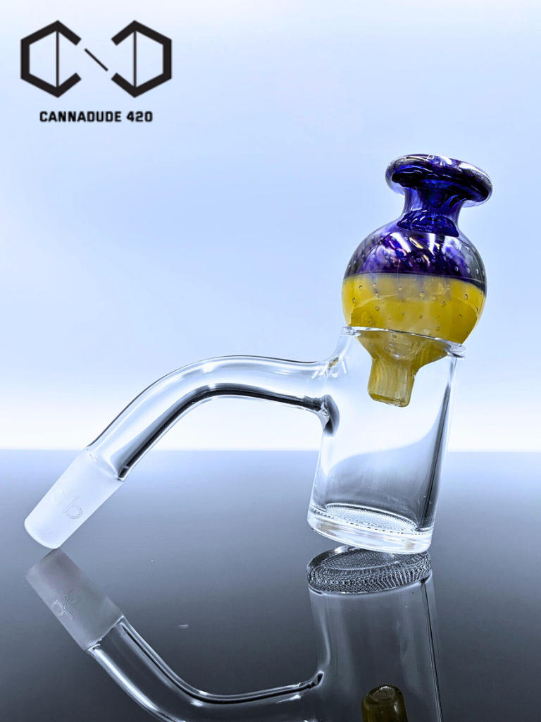 Golden Bubbles Fumed Carb Cap For Quartz Banger