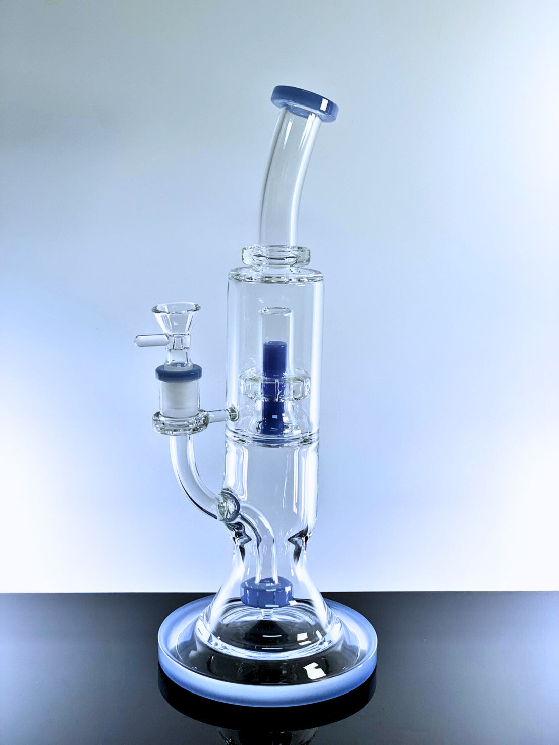 Double Showerhead Perc Glass Bong 12 Inches