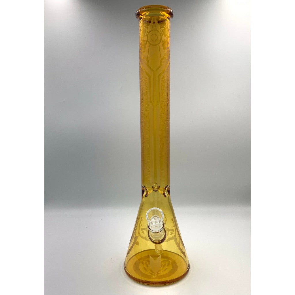 Phoenix Fire Gold Glass Bong 18 Inches