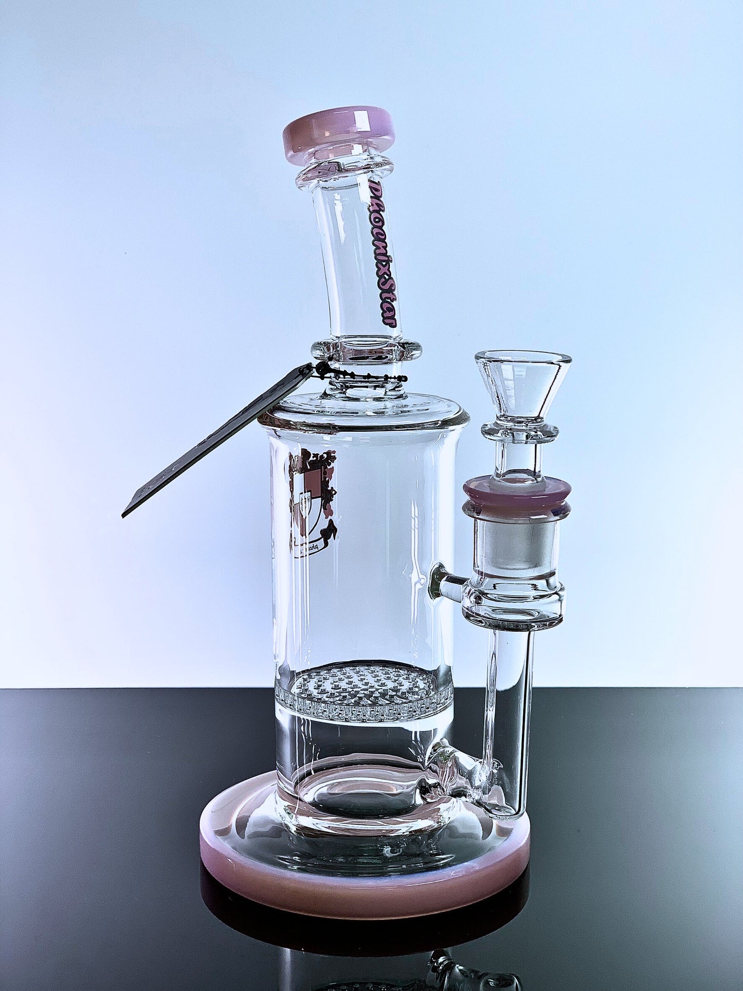 Honeycomb Perc Glass Bong by Phoenix Star 9 Inches
