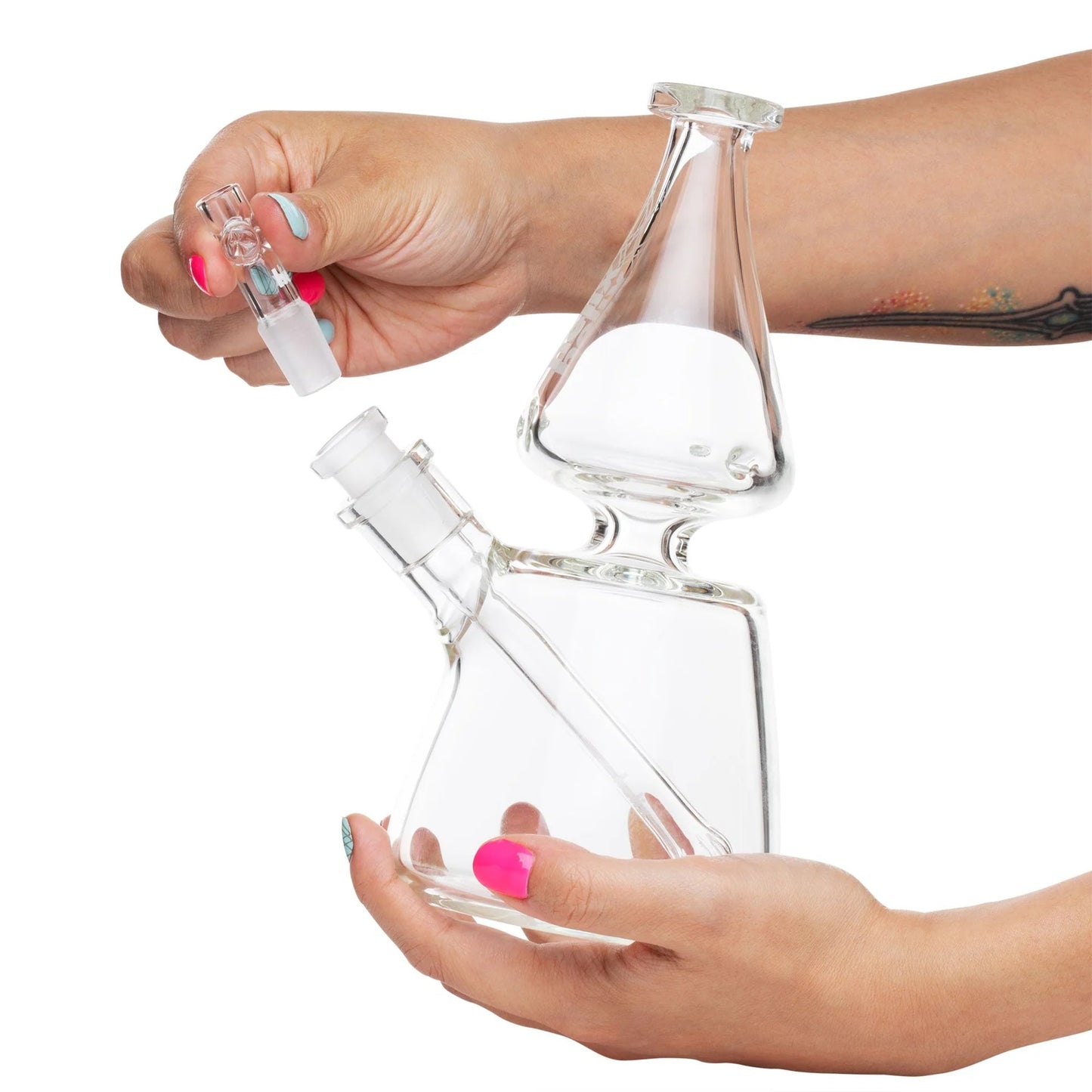 GRAV HELIX Clear Beaker Water Pipe 8.75 Inches
