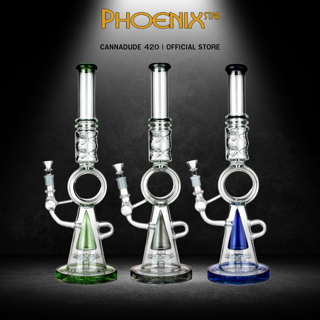 Narrow Recycler Glass Bong 18 Inches