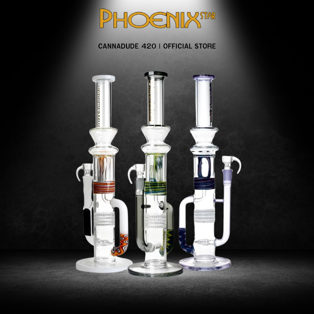 Phoenix Star 18 Inches American Color Rod Percolator Bong