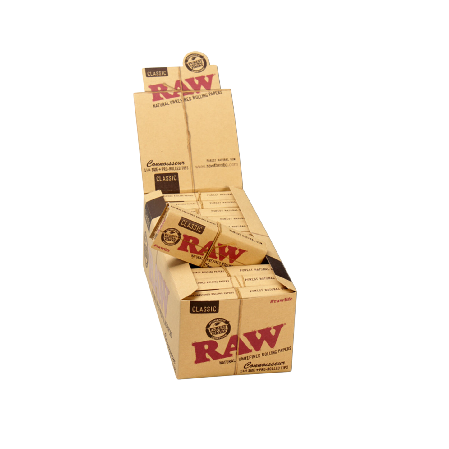 RAW Classic Connoisseur 1 1/4 + Pre Rolled Tips