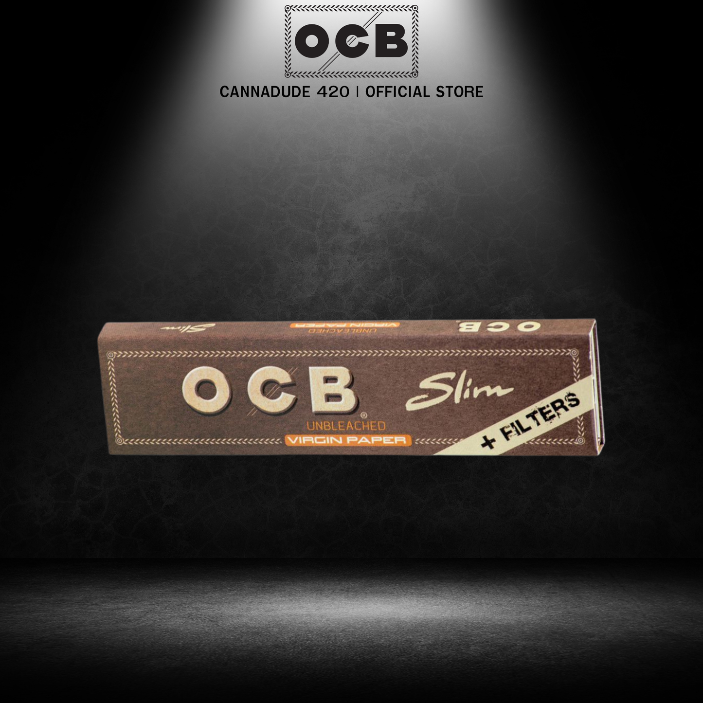 OCB Virgin Unbleached Slim Rolling Paper with Filter Tips King Size